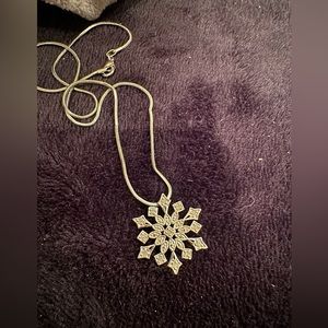 Sterling silver snowflake necklace